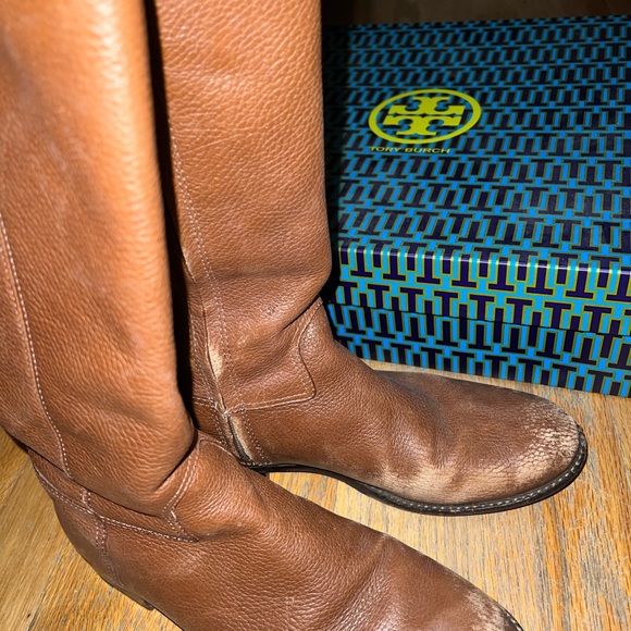 Tory Burch rustic brown (tan) Leather Jolie Riding boot size 8 - Picture 9 of 14